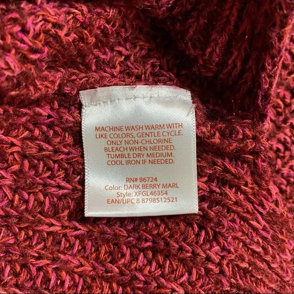 Faded Glory Raspberry Sweater - Picture 5 of 5